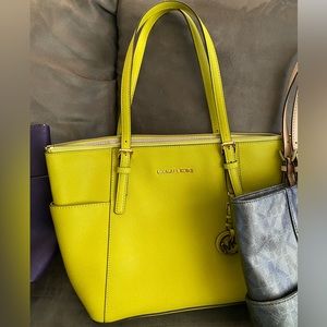 Michael Kors lime green bag